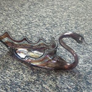 Vintage Murano Hand Blown Glass Swans